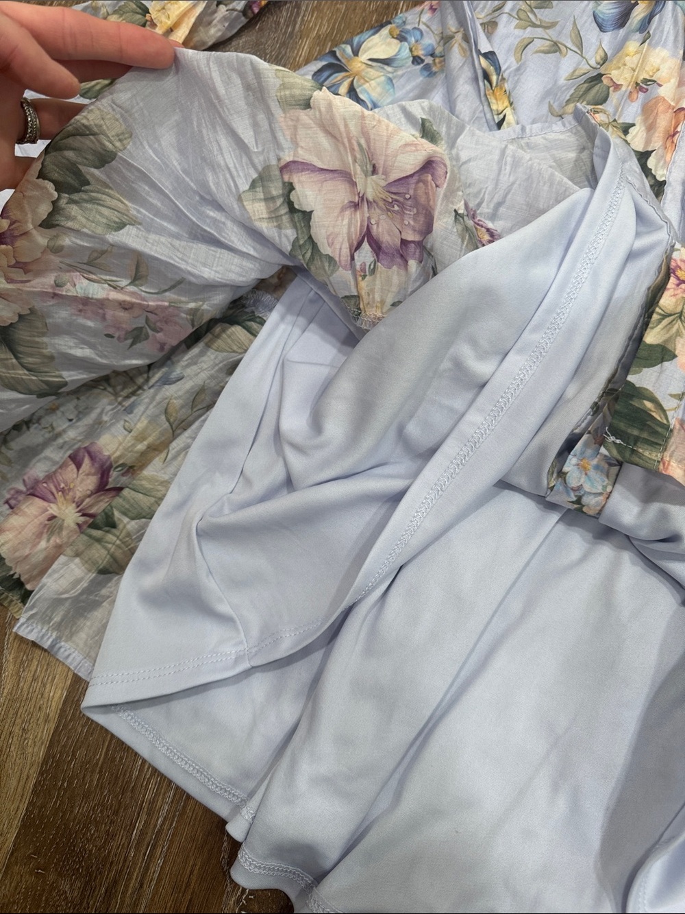 Lucky & Coco, mini floral dress, size L, blue floral - Picture 5 of 8
